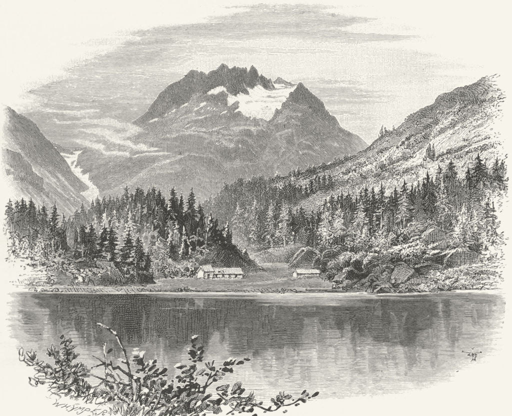 SWITZERLAND. Maloja pass 1891 old antique vintage print picture